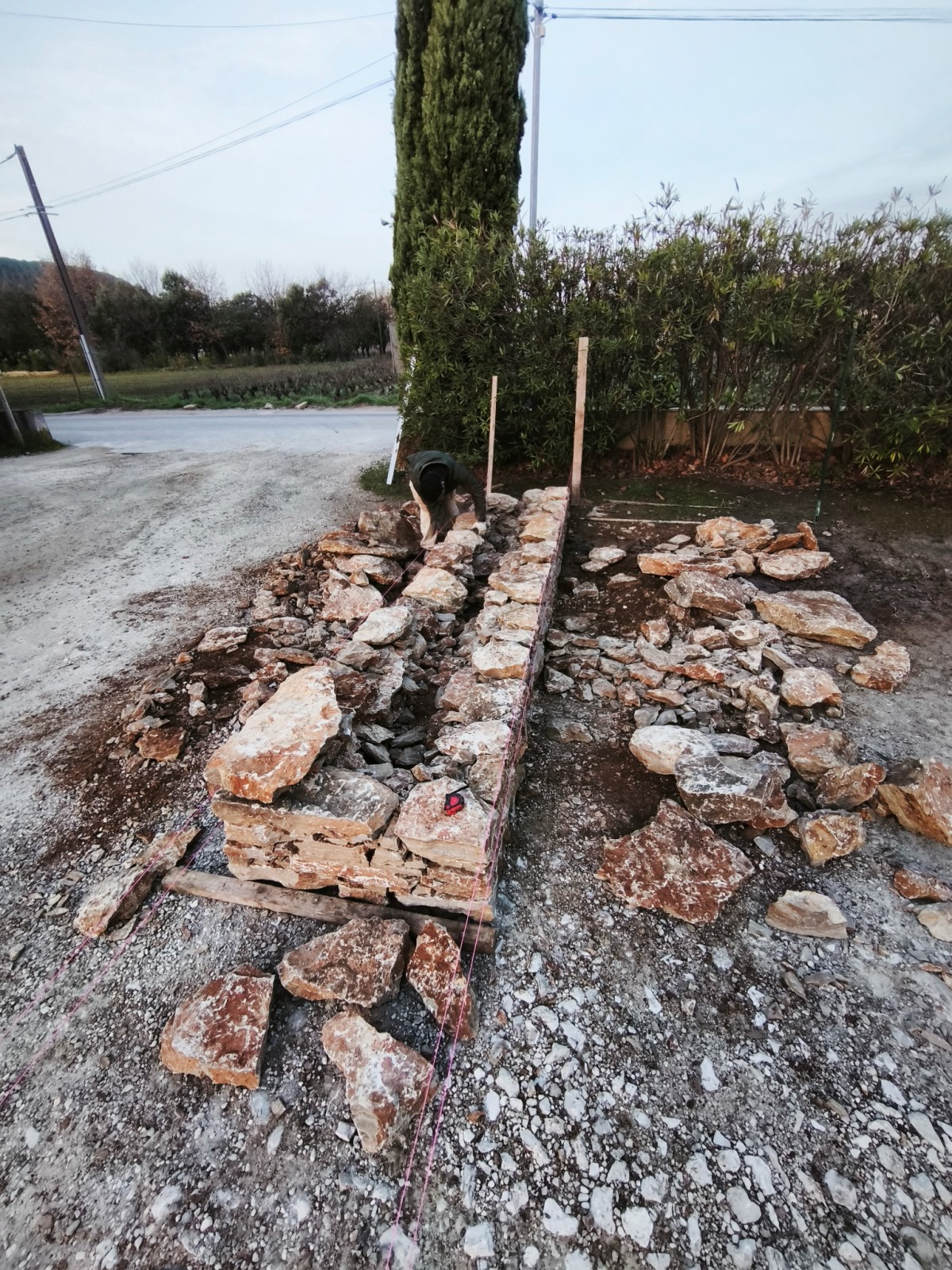 création d une jardinière en pierres sèches 