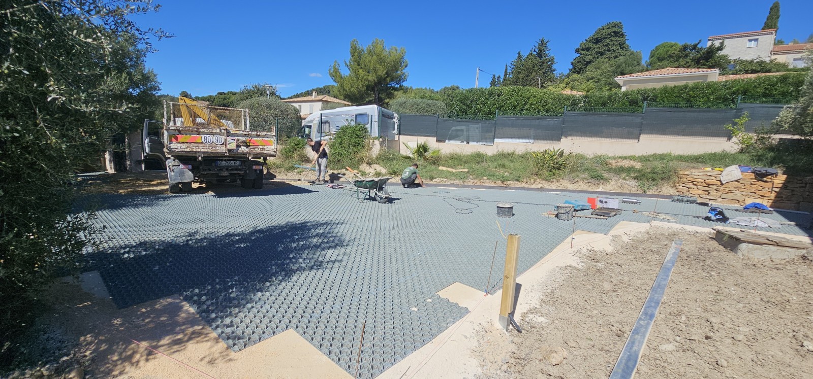 Créations d'un parking drainant sur la commune d Ollioules