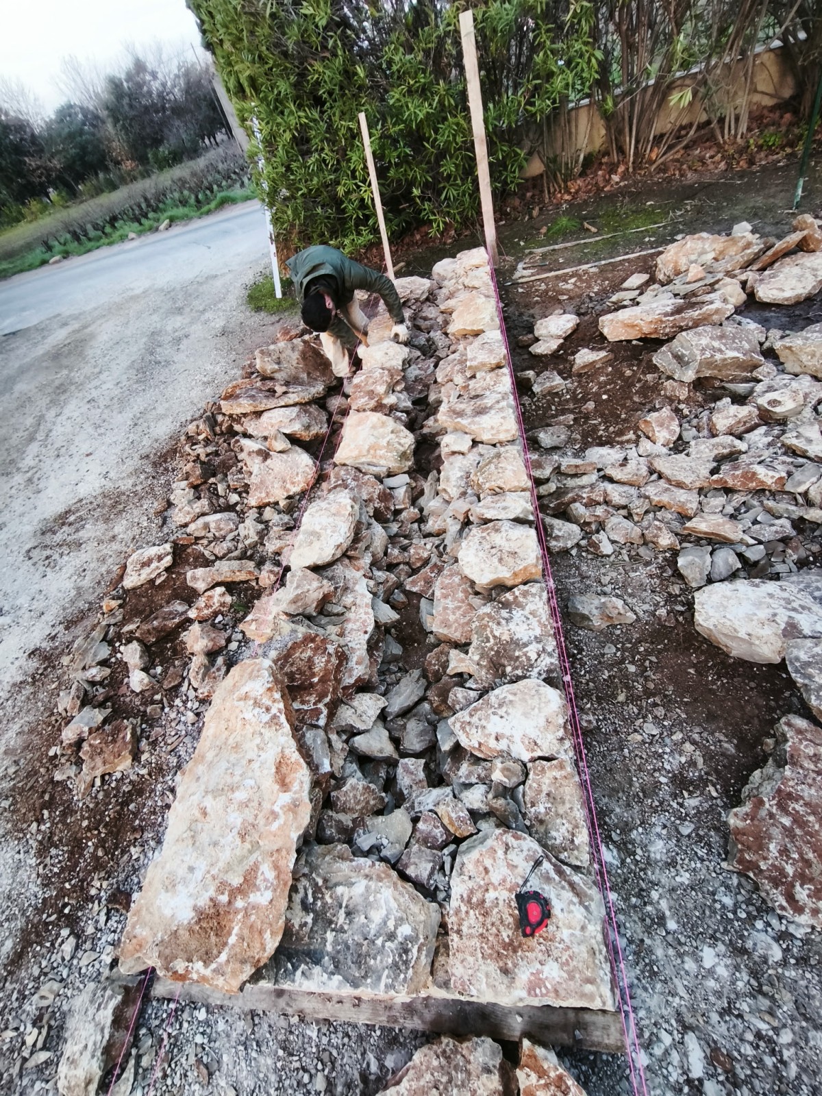 création d une jardinière en pierres sèches 