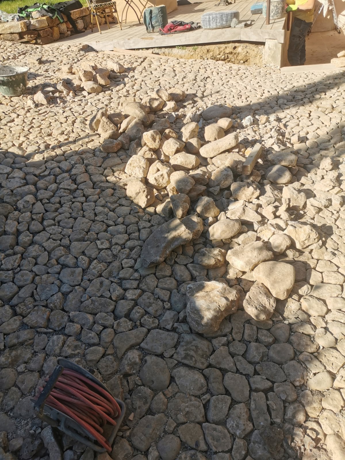 plaques de calade en pierres de rivière 