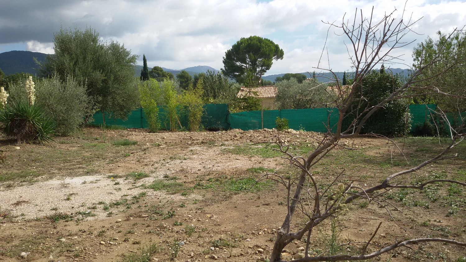 avant les travaux le terrain nue