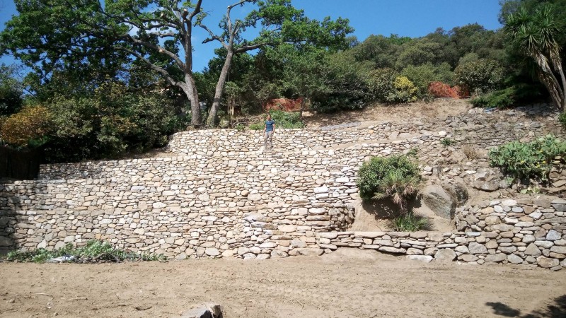 Restanque et murs en pierres sèches dans le Sud de la France