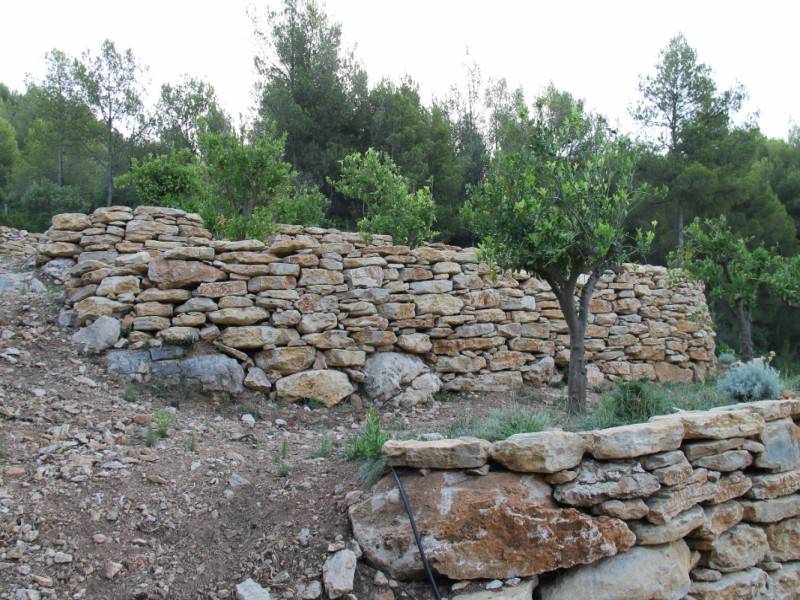 Création muret en pierres sèches à Sanary dans le Var